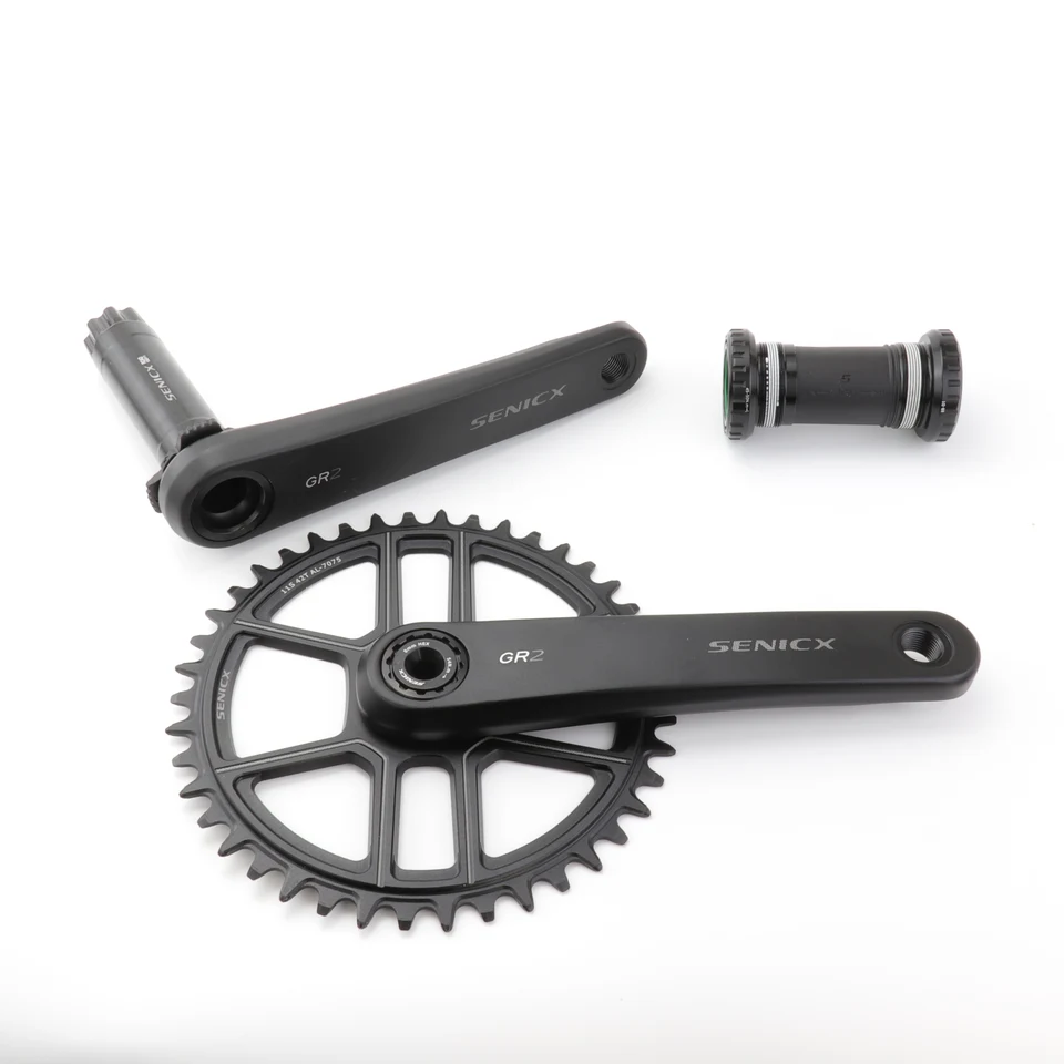 Senicx Gravel Bike Crankset 40/40T165 mm 170 mm 175 mm kľuka 10/11S Speed ​​Gr2 Gr3 CNC DUB