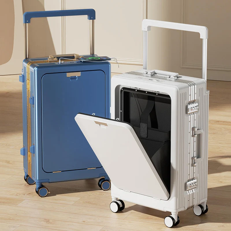Senior Wide Pull Rod Suricase Front Otváracie puzdro Travel Multifunkčná obchodná batožina Nová počítačová taška na palubu boxu