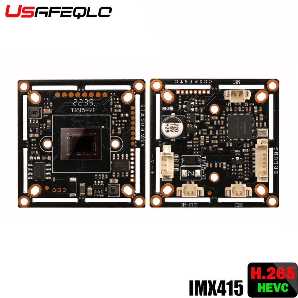Senzor IMX 8MP 4K Coaxiálny doska modulu AHD Camera Modul T1815+IMX415 AHD PCB pre 4K AHD DVR podporuje detekciu tváre IR Cut CCTV Camera