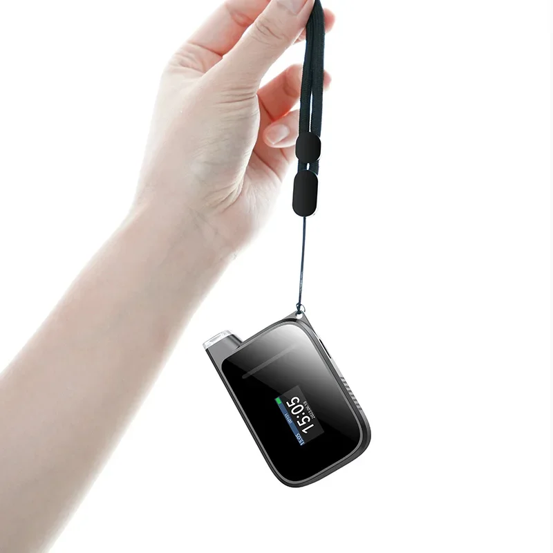 senzor palivového článku Alcotest Prenosný alkoholmeter keychain dychový stroj na náustok alkoholu Digitales Mr Black-H2
