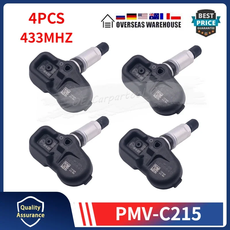 Senzor tlaku pneumatík PMV-C215 4pcs TPMS 433MHz pre Lexus es rx Toyota Camry C-HR Land Cruiser Highlander 42607-F4020 42607-48020