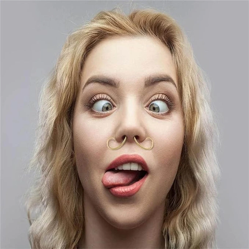Septum Piercing fúzy nosy z nosa z nehrdzavejúcej ocele Unisex Drop Doprava unisex