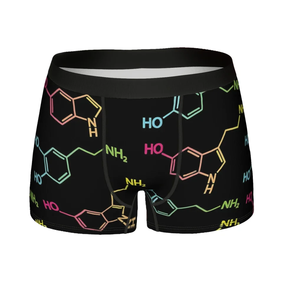 Serotonín a dopamínový chemický vzorec spodky bavlnené nohavičky Mužské spodné prádlo Ventelácie kraťasov boxer