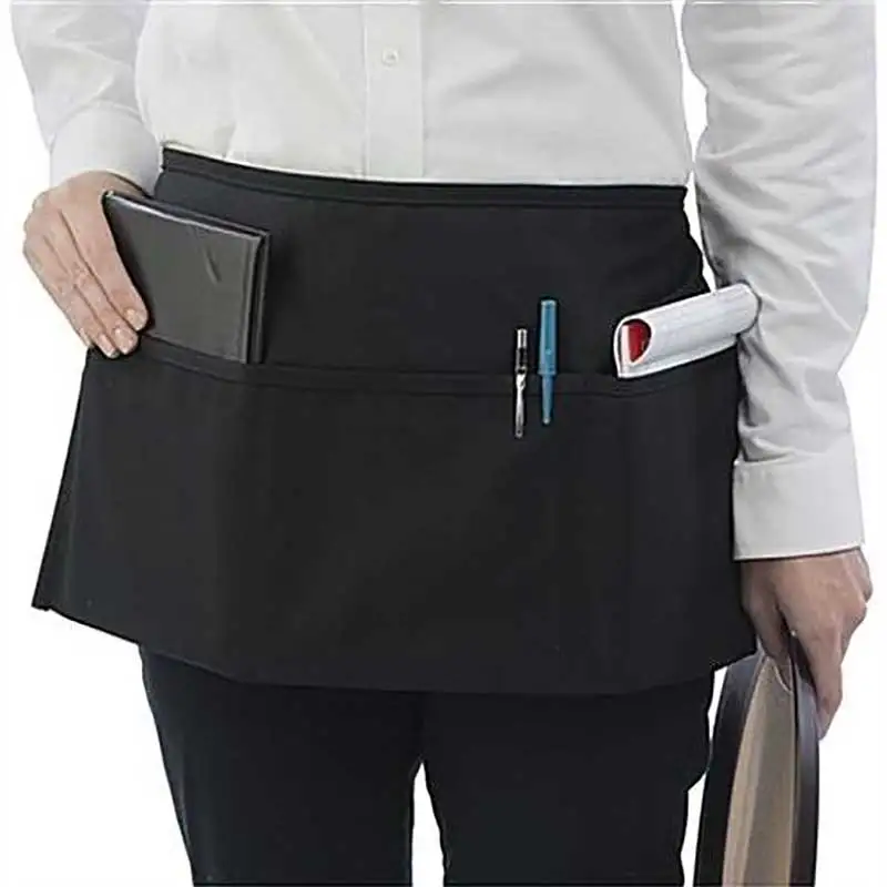 Server zástera Čierna čašník čašníčka Tip PAIT APRON 3 Vrecková reštaurácia Coffe Dezert Shop zástery BBQ Cooking Hairdresser