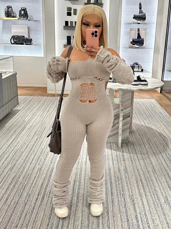 Sesterlinda módny trend y2k kombinézy Dámske dámske rukávy obväz bedrové hipster One Piece Metrys Female Streetwear 2023