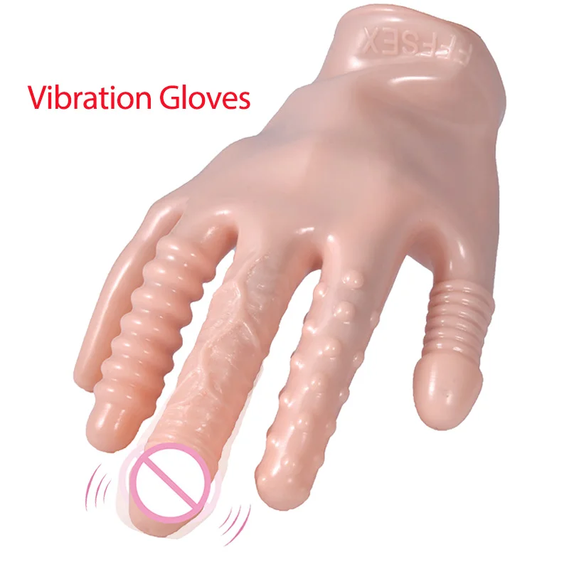 Sexuálne hračky pre ženy magické palmové ruky vibrátor dildo masturbátor rukavice Ruka