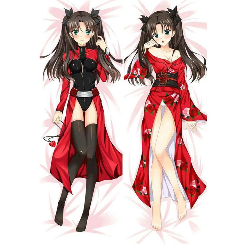 Sexy anime osud pobyt Night Tohsaka Rin Hrot vankúš, puzdro na vankúš, broskyňový darček, objímacie telo, nové, nové, 150x50 cm