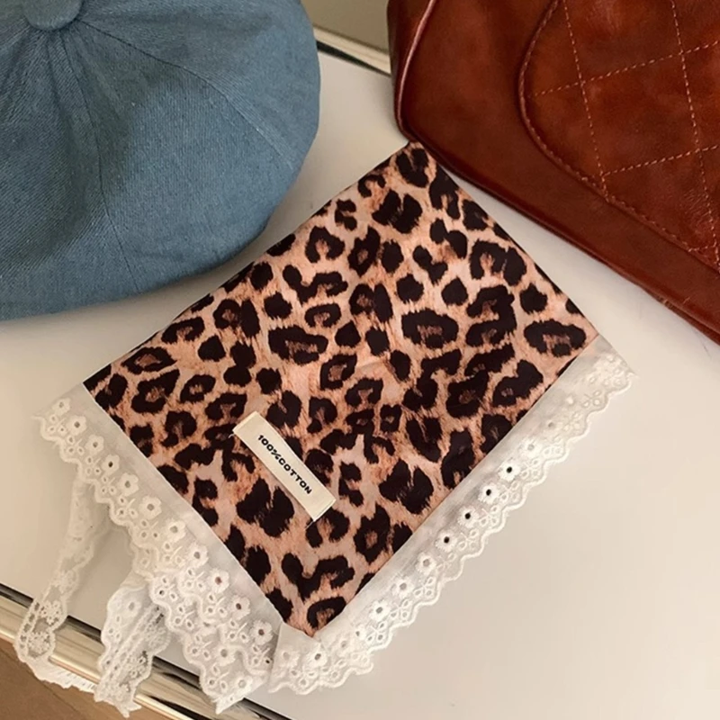 Sexy Bandana Headscarf Laciness Headar pokrývky hlavy pre vonkajšie sexy vzor kreatívny leopardový vzor Hair Scarf