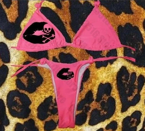 Sexy bikiny set plavky 2024 Trend Dámske dámske čalúnené podprsenky Dva kusy plavky plavky na plážové oblečenie farby grafy femme