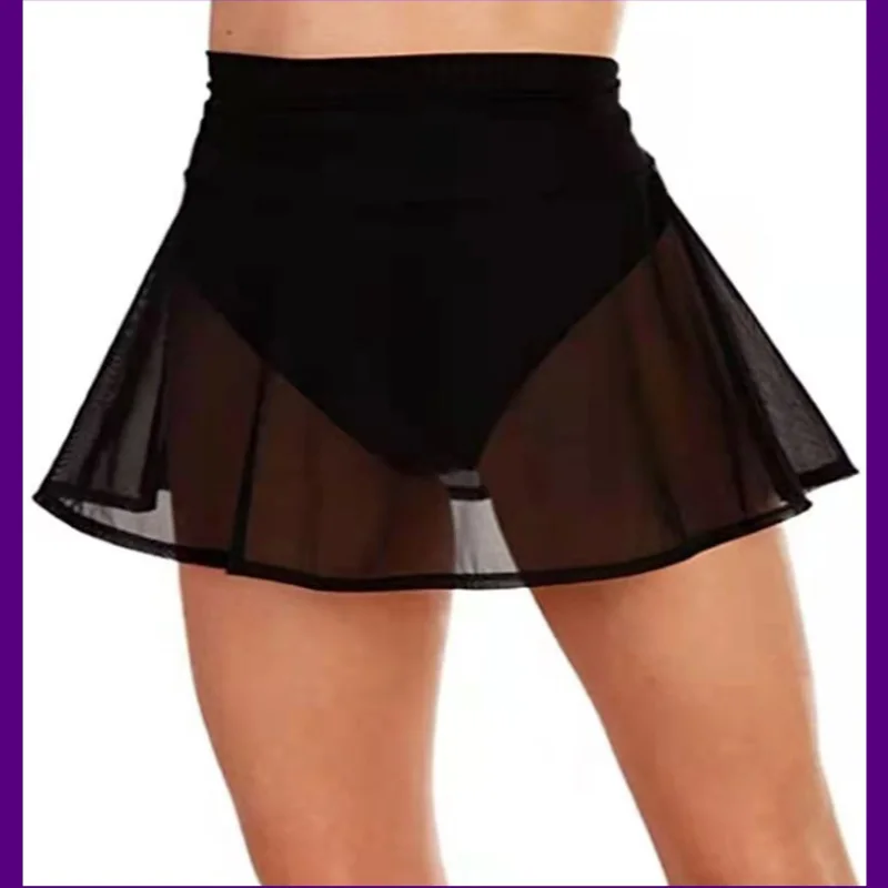 Sexy bikiny zakrytia sieťou krátku sukňu priesvitné plážové oblečenie s vysokým pásom sukňa plaviek na plážové oblečenie
