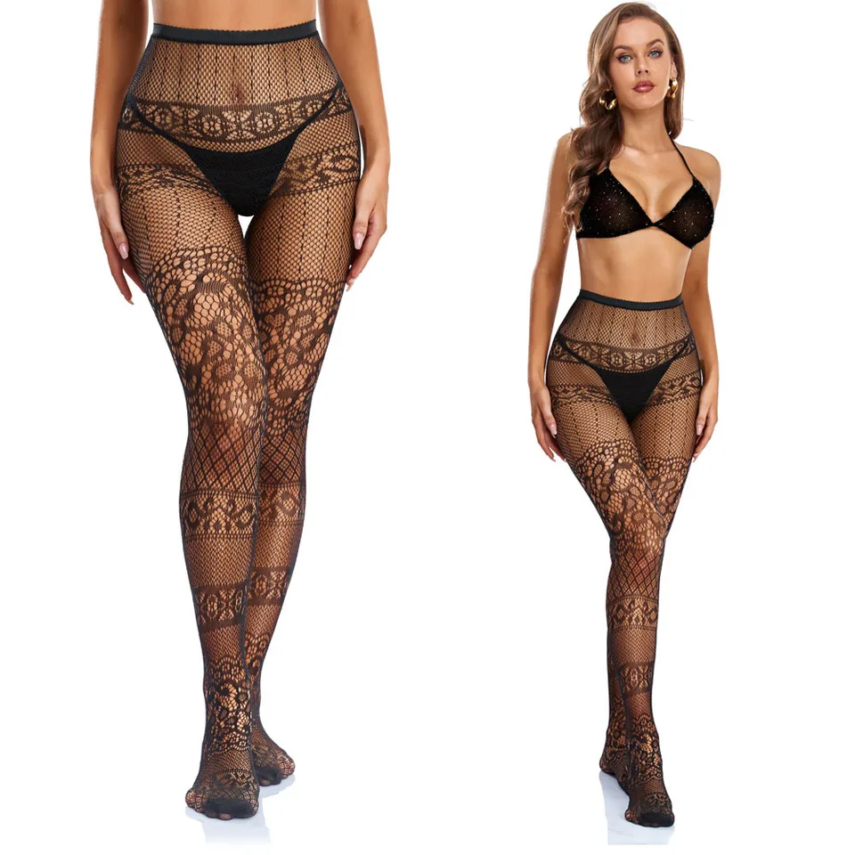 Sexy dáma all-in-on-one punkčanie Superder módne rybárske pančucháče tesné horúce predohry babydoll nočná klubová párty pančuchy