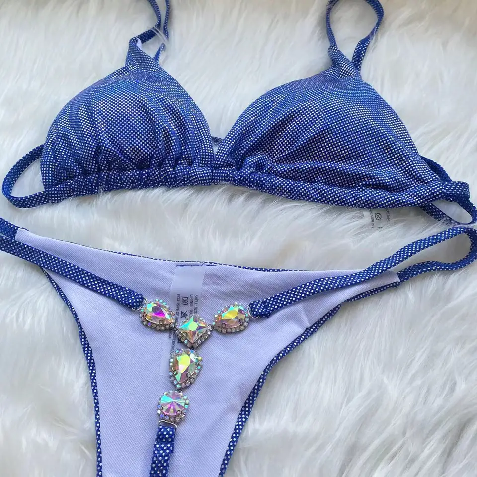 Sexy kamienky brazílske bikiny set plaviek dámske plavky halter tangé bikiny bikiny mikro plavky