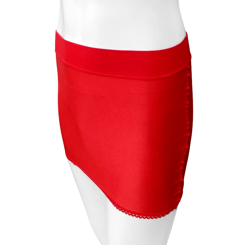 Sexy mini puzdro sukne pre sissy pánske manželské spodné prádlo Pozrite sa cez lesklé hodvábne klebetá večierok nočné klubové kostýmy Exotické oblečenie