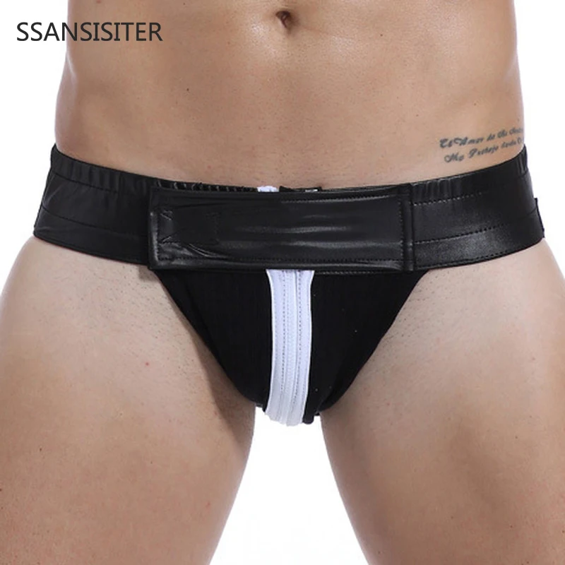 Sexy muži THOG G-STRING Jockstrap Lingerie erotický bez backless zips Open Crotch tanga hombre sexi gay nohavičky struny spodná bielizeň