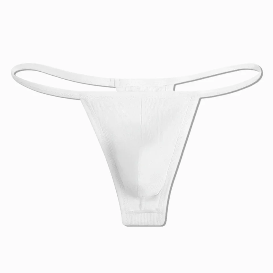 Sexy mužské režiséry Bulge Priepustné briefingy T-Back G-String Bikini Underwear Čisté pevné farbné nohavičky