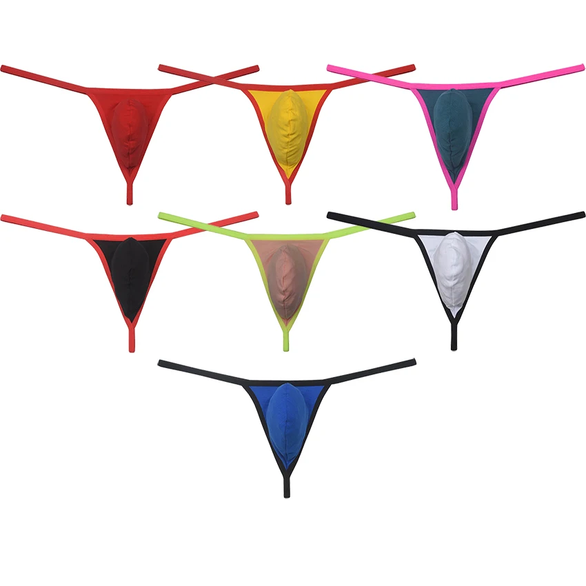 Sexy pánske bavlnené spodné prádlo Bulge Vrecko G-String Tangas tangy jockstrap bikini sissy mankini štýlové a pohodlné