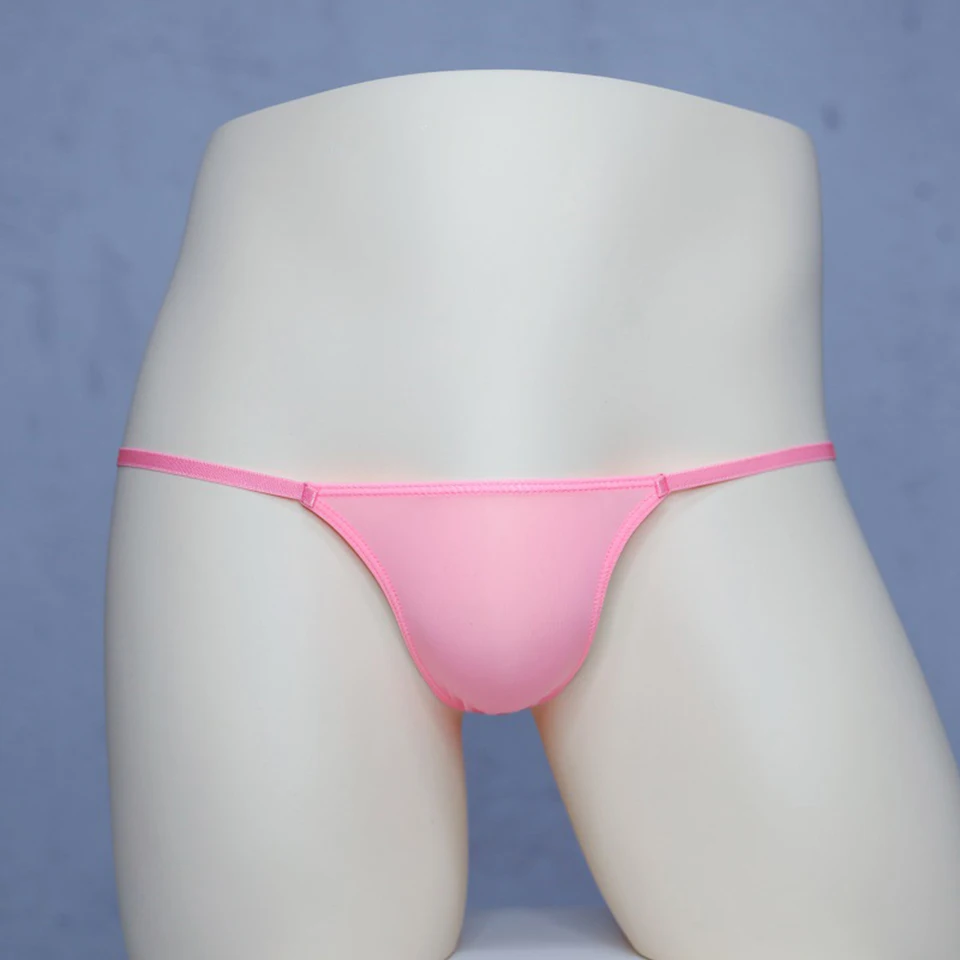 Sexy pánske t-back g-strings Režiséry bikiny spodná bielizeň s číre ľadové hodvábne nohavičky