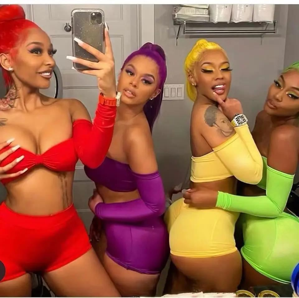 Sexy Solid z ramena s dlhým rukávom Top + šortky 2 kusové oblečenie Dámske módne cukrovinky Color Color Club Two -Piece Set Ženy