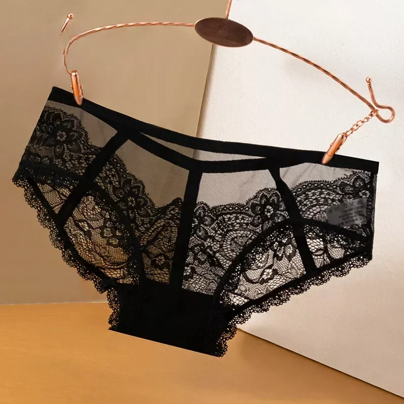 Sexy ženské nohavičky spodná bielizeň Transparentné spodné prádlo Dielo dievčenské nohavičky Čipky priadze