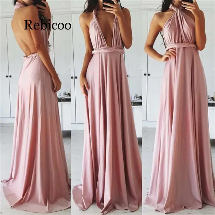 Sexy ženy viacerých obalov kabriolet boho maxi club červené šaty obväzy dlhé šaty družičky