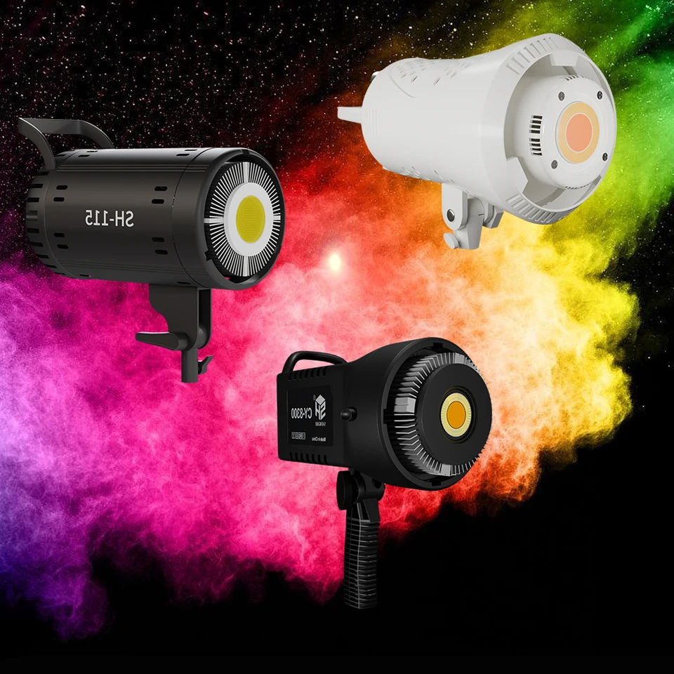 SH 90/100/115W LED COB Video Light Photography Lamp s videom SoftBox Diaľkové ovládanie pre káblové video Photography