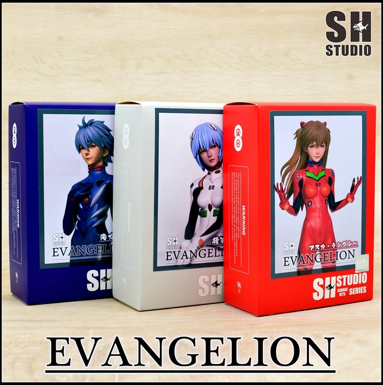 SH Studio 1/8 Scale Neaterned živicová postava Eva Asuka Langley a Ayanami Rei a Nagisa Kaworu
