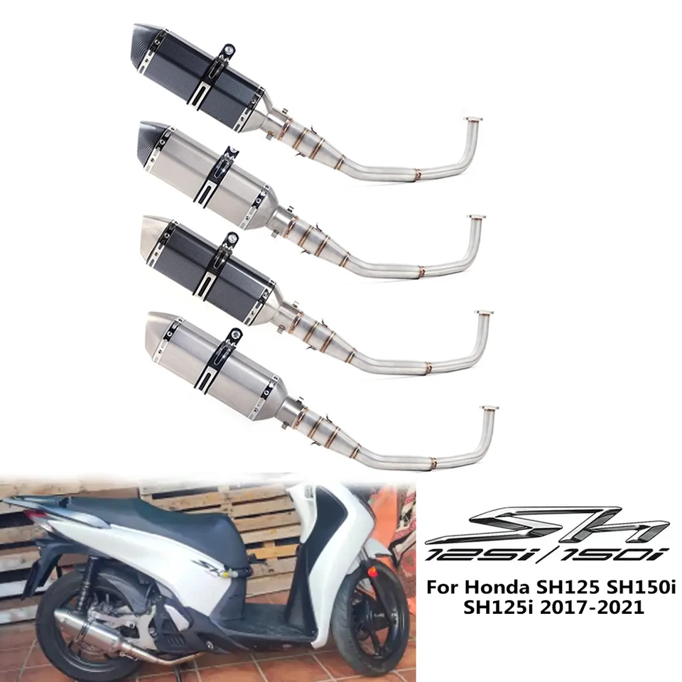 SH150 SH 125 150I Výfuk motocykla Úplný systém Middle Link Pipe pre Honda SH125 SH150I SH125I 2017-2021 TUMBLER