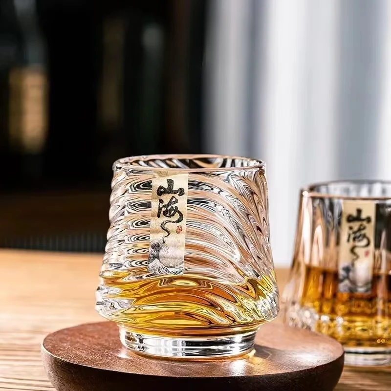 Shanhai Glass Whisky Cup Domácnosť Zahraničné víno Cup High End High Estetic KTV Bar pivo Cup