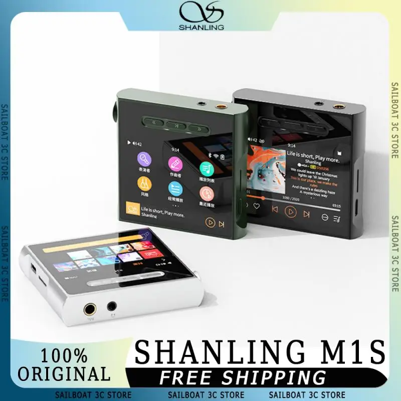 Shanling M1S Hifi Music MP3 prehrávač Hi-Res Audio ES9038Q2M DAC DAC DUAL RT6863 AMP Chips DSD512 Prispôsobený prenosný prehrávač Bluetooth