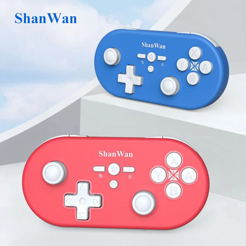 Shanwan Q37 New Mini Gamepad Micro Wireless Controller pre Switch PS4 PS5 Android iOS PC s halovým joystickom šiestich osi