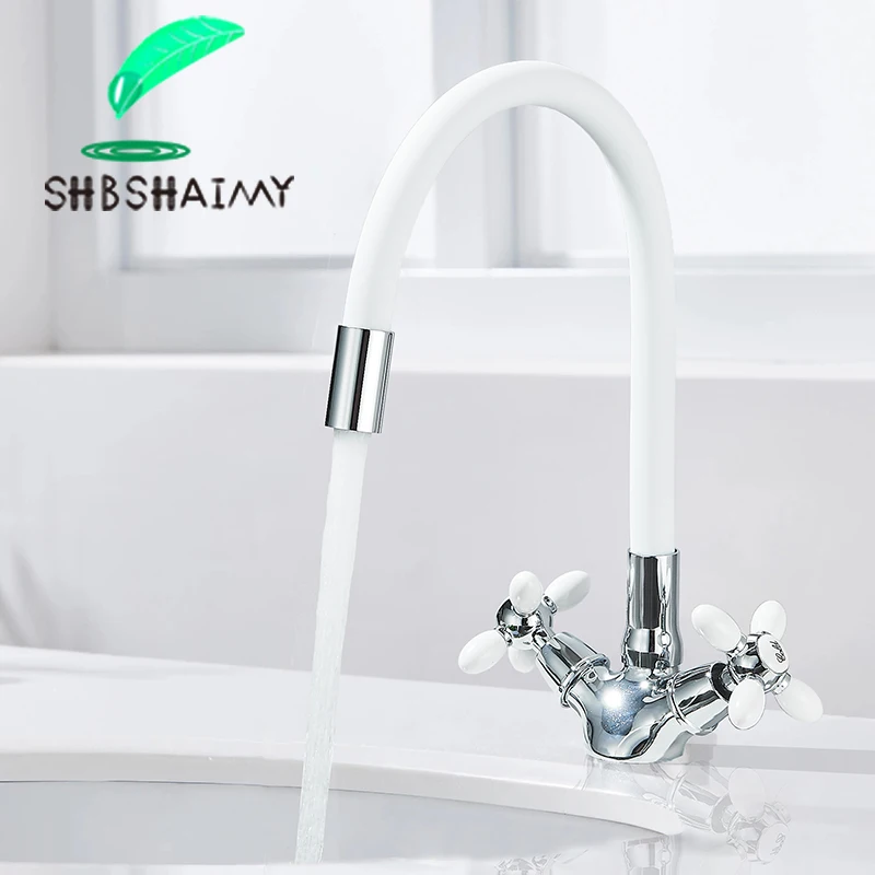 Shbshaimy voľne rotujúci kuchynský drez faucet hadicový hadicový balíček inštalácia studenej horúcej vody mixér