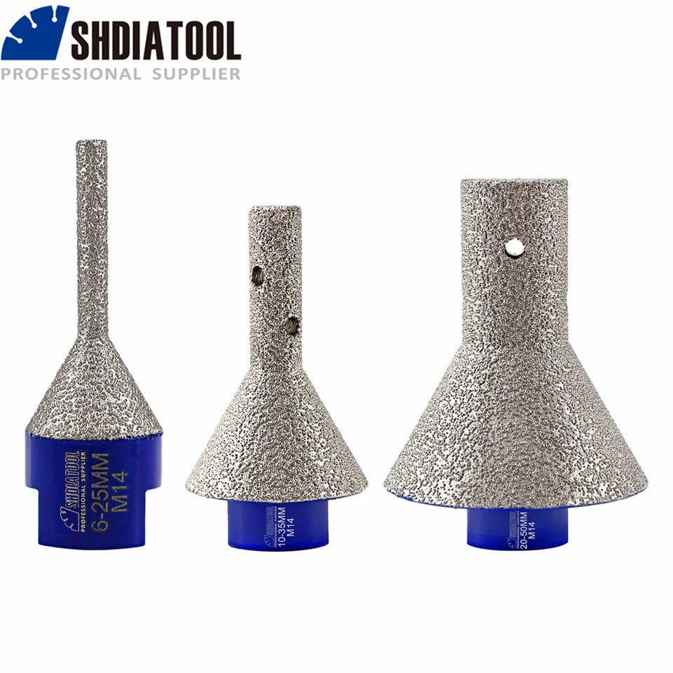SHDiatool 1pc Diamond Chamfer Fleging Bits Brinding mramor porcelánové dlaždice BITS Tvarovanie