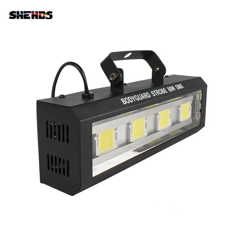 Shehds 80W RGB LED Strobe Light DJ Disco Effect Stroboskop Party Prázdnina Svadba sviatok Flash vianočné KTV Shehds