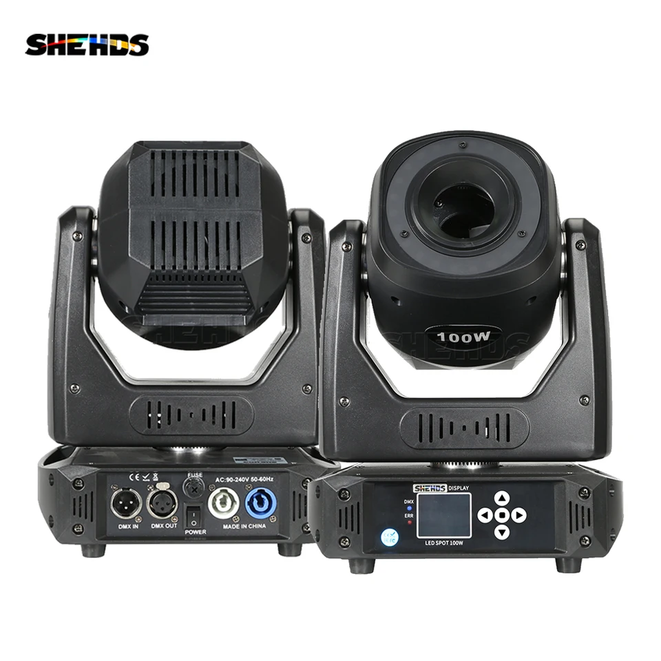 Shehds Nové LED škvrny 100 W Aperture Light Svetlo so 6 tvárami hranolmi 16 DMX kanálov pre disco svadobnú stranu DJ Domovské pódium
