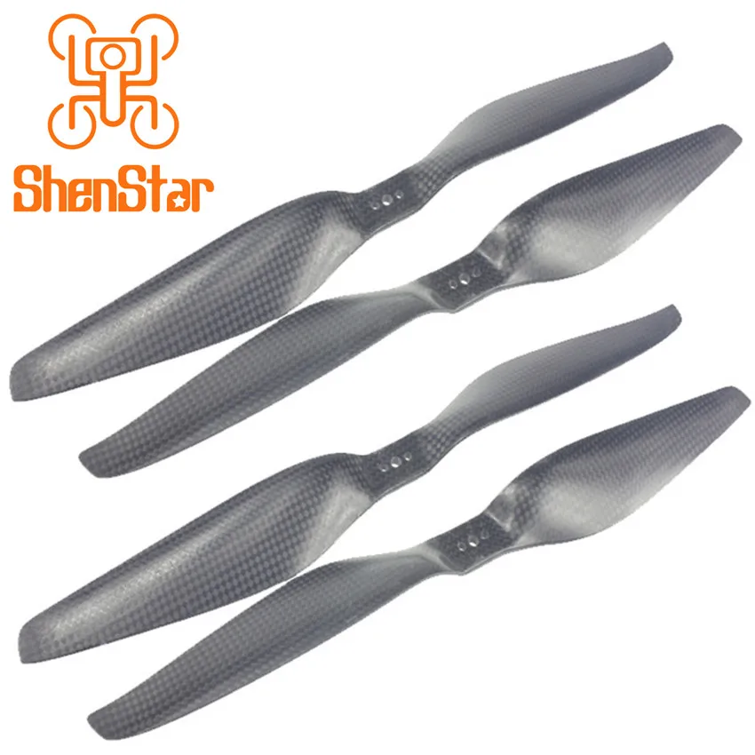 Shenstar 13x5.5 Vrtulá uhlíkových vlákien 1355 rekvizity 2-Blades s 3 skrutkovými otvormi pre Tiger Tarot FPV Mulliosové pretekárske lietadlo