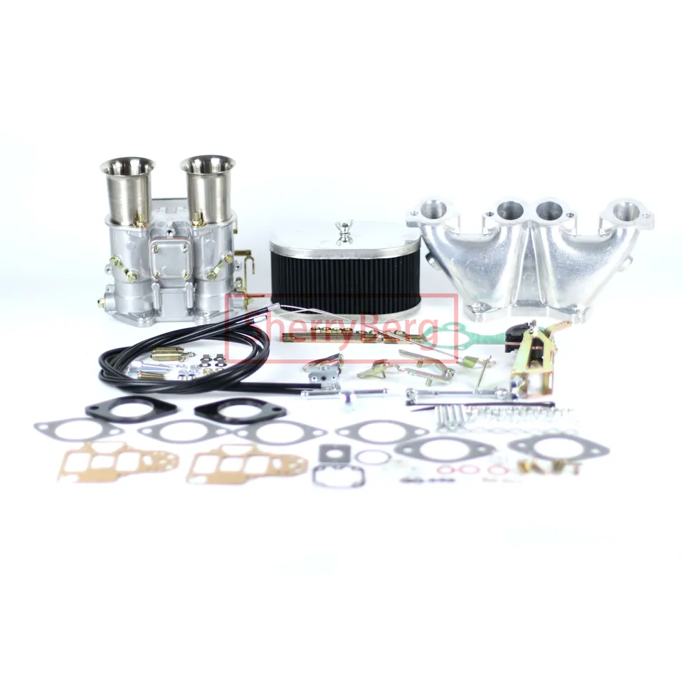 Sherryberg 40 DCOE Carburetor Carb Rajné potrubie Linkad Air Filter Kit pre Weber Empi Dellorto pre VW Golf MK2 SOHC 8V motor