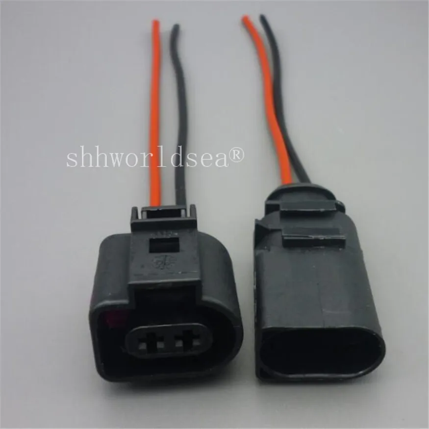 SHHWORLDSE 2 PIN FOG Light Light WILRING Zátka Pigtail Connector pre Audi A6 pre VW Jetta Golf GTI MK4 Passat 1J0973722