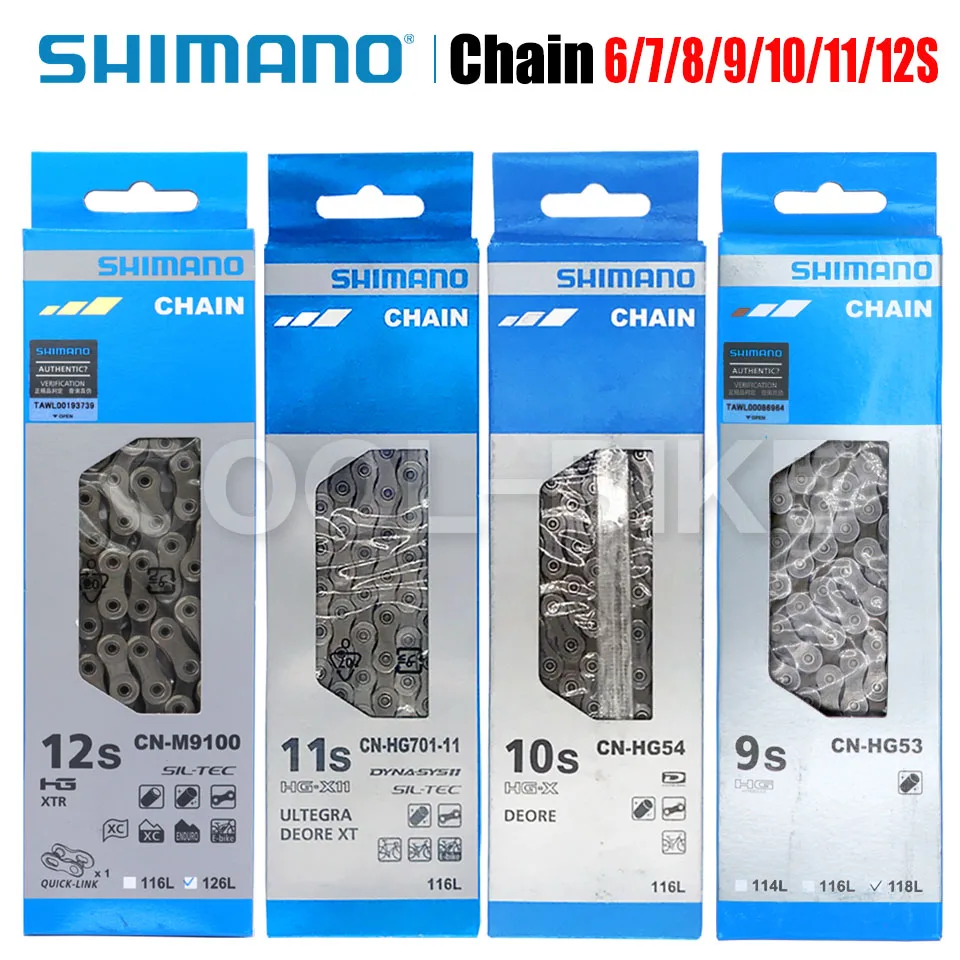 Shimano CN HG53 HG54 HG93 HG601 HG701 M6100 M7100 M8100 M9100 6 7 8 9 10 11 12 12 ASPED MTB ROAD BIKE REABIL PRÍSLUŠENSTVO