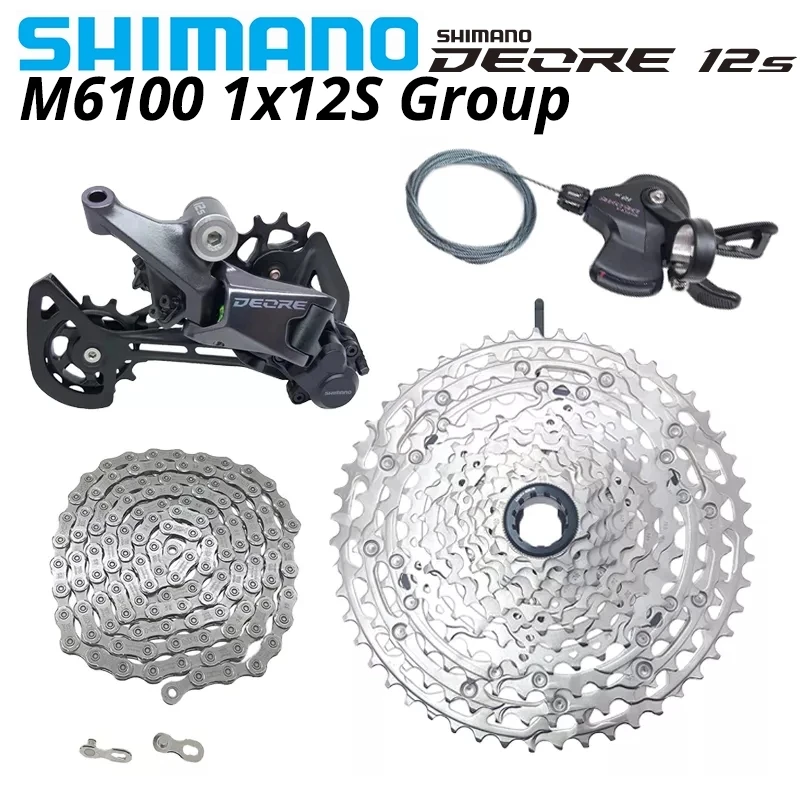 Shimano Deore M6100 1x12 Speed ​​Derailleurs Groupset 12 Speed ​​Shift Pána CN M6100 Reťaz zo zotrvačníka Rd Cassette 12S 12V 51T