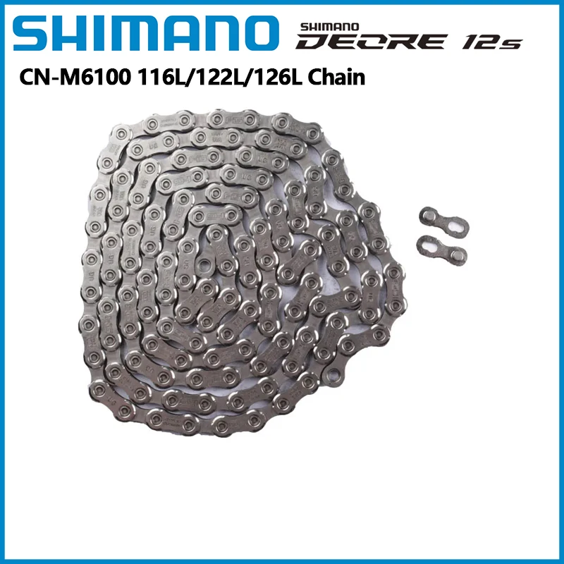 Shimano Deore M6100 reťazec 12 Rýchlosť 116L 122L 126Link pre cyklistické diely horských bicyklov HG 12-stupňový reťazec MTB Bicykel