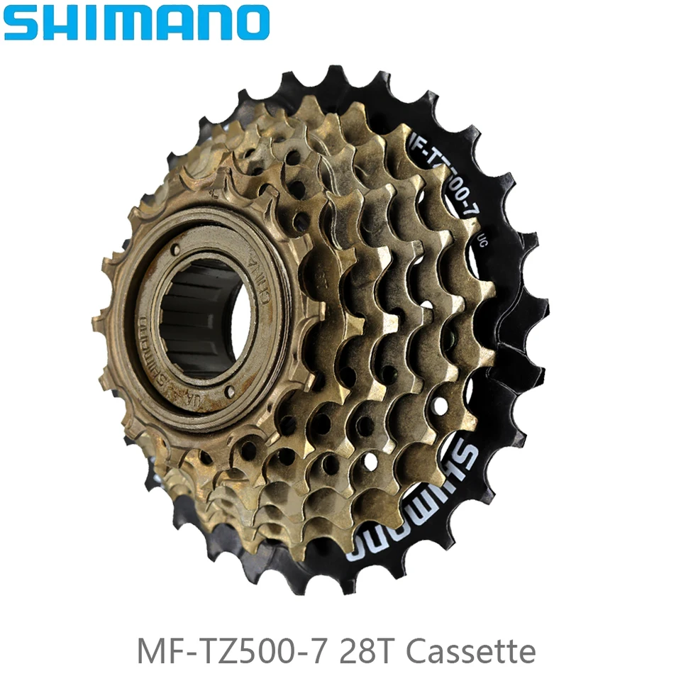 Shimano Tourney MF-TZ500-7 3x7 Rýchlosť viacnásobného kolesa 14-28T Cassette Cassette Originálne diely na bicykli