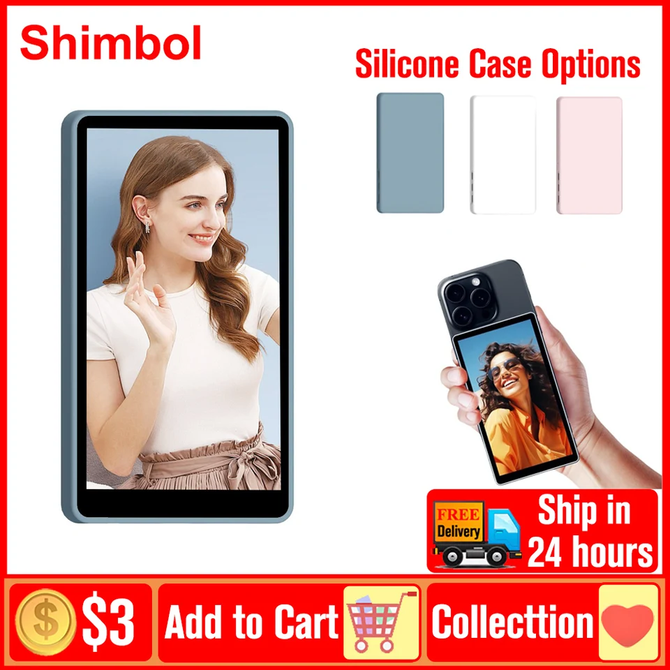 Shimbol CP5 Phone Selfie Monitor 1080p Full HD 5 '' Touch Screens for Selfie Vlog Live Stream Tiktok Rednote Photos Videá iPhone
