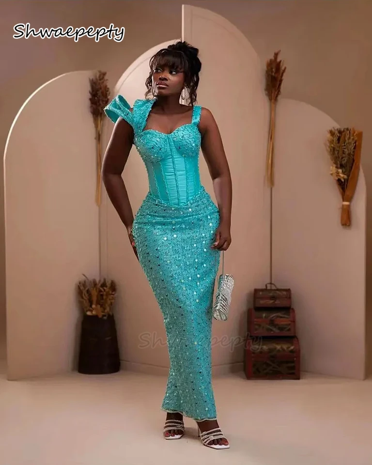 Shine Fliters ples Prom šaty členok dĺžky korzet africký aso ebi čipk