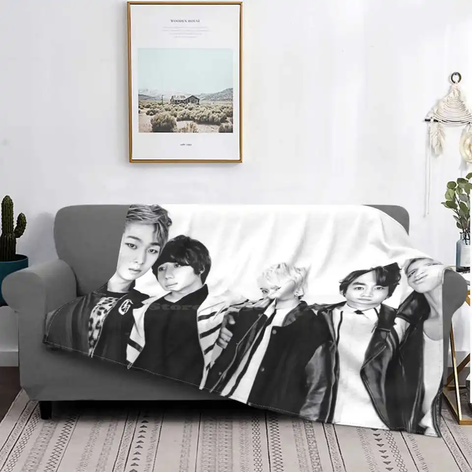 SHINEE SHINEE Kreatívny dizajn Light tenký mäkký flanel prikrývka Shinee KPOP Kórea Kórejská hudba Jonghyun Fandom Onew Suga Taemin