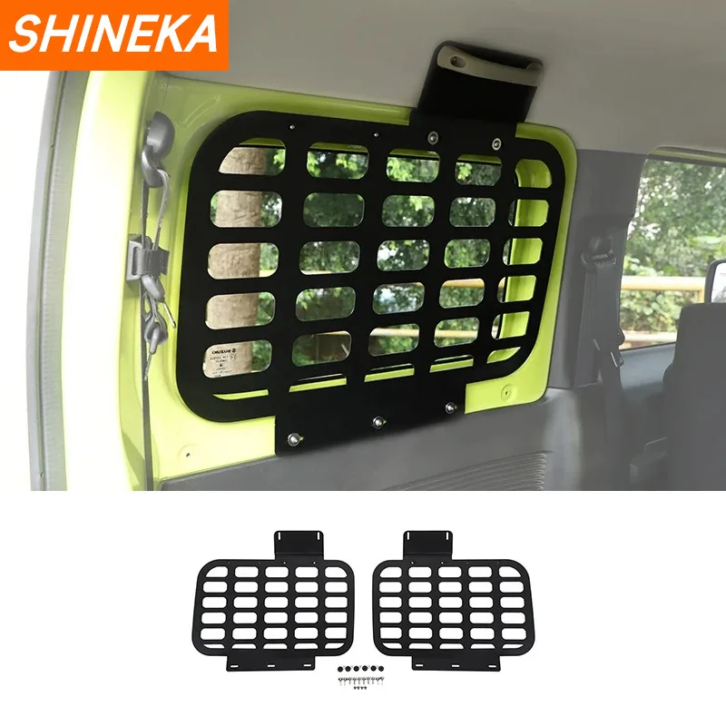 Shineka Car Auta Zadné stojany okenné auto Trunk Storage Držiak na batožinu pre stojanové príslušenstvo pre Suzuki Jimny 2019 2020 2021 2022 2023