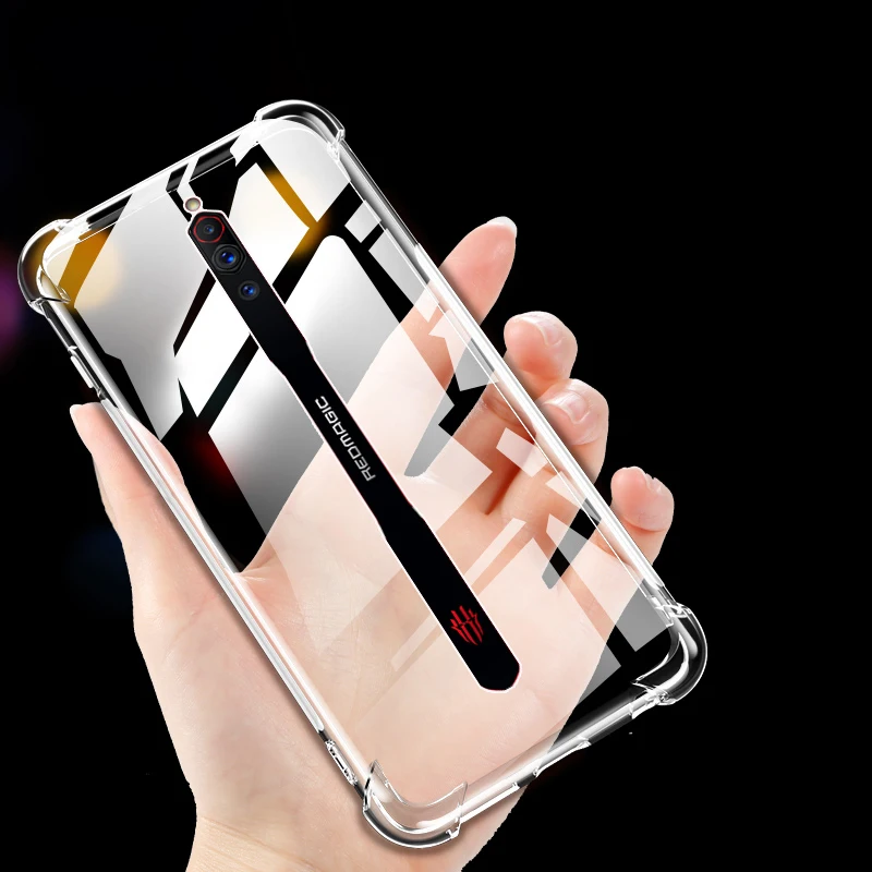 Shockproof Case for Zte Red Magic 7 Pro 6 Pro 5G Case Airbag Soft TPU Herný kryt pre RedMagic 5G 7 6 PRO 7PRO 6 PRO FONDA