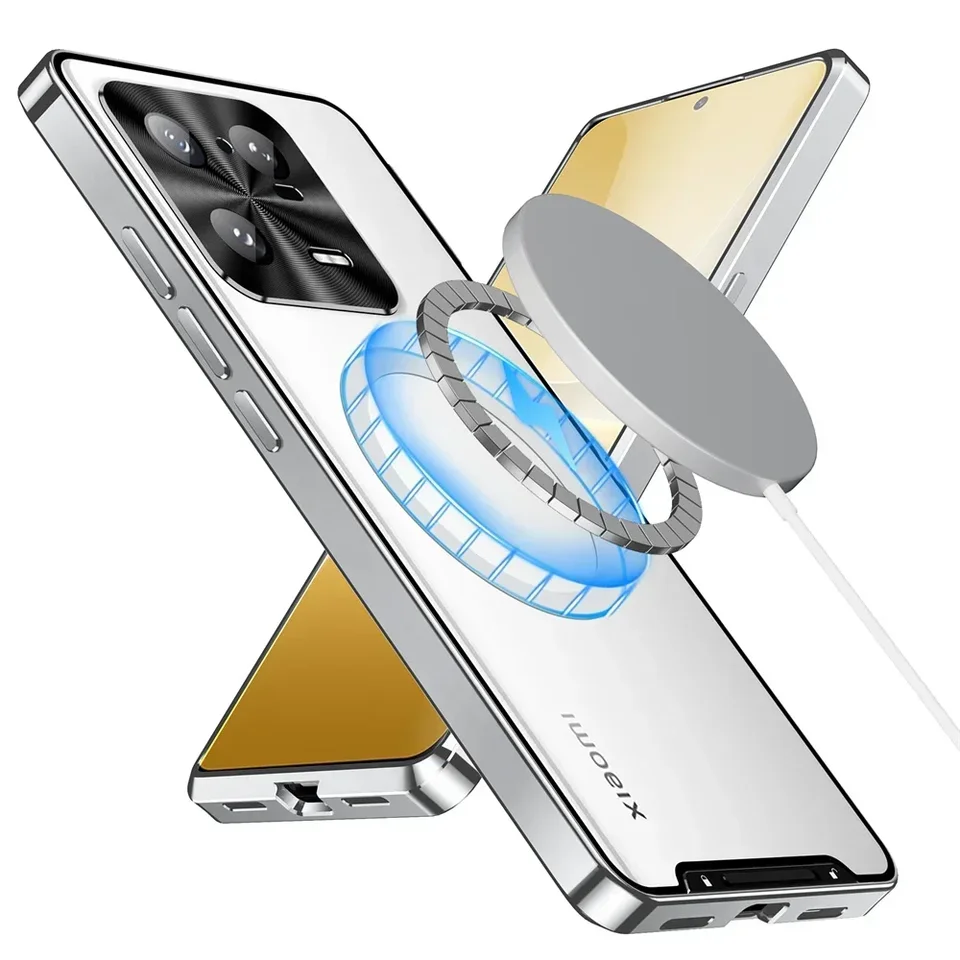 Shockproof Metal Armor Magsafe puzdro pre Xiaomi 14 Pro Case Luxusný hliníkový rám tvrdo PC Cover Funda pre Xiaomi 13 13T Pro Case