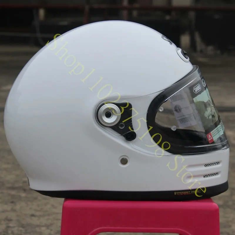 Shoei Glamster Classic Retro Full Face Helmet, pre motocykel Harley Cruise Leisure a Road Racing Protective Helma Marquez