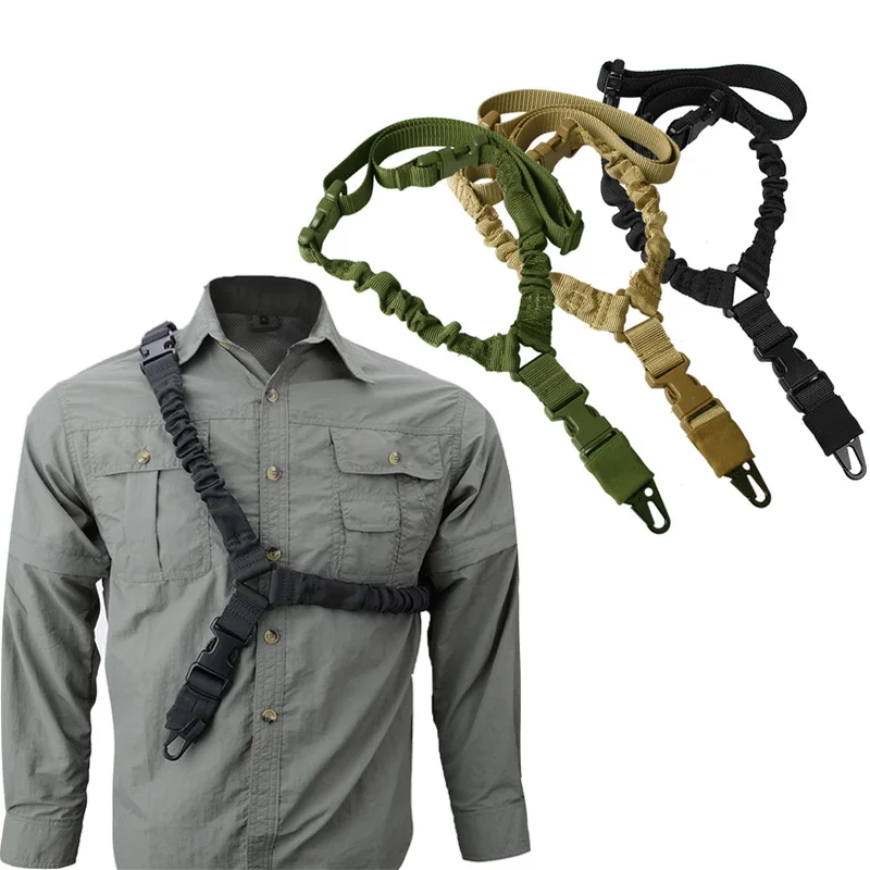 Shot Gun Belt Loving Príslušenstvo Molle Gear Molle Molle Single Point Gun Sling Ramer Rate Rifle Rany Rese s kovovou prackou
