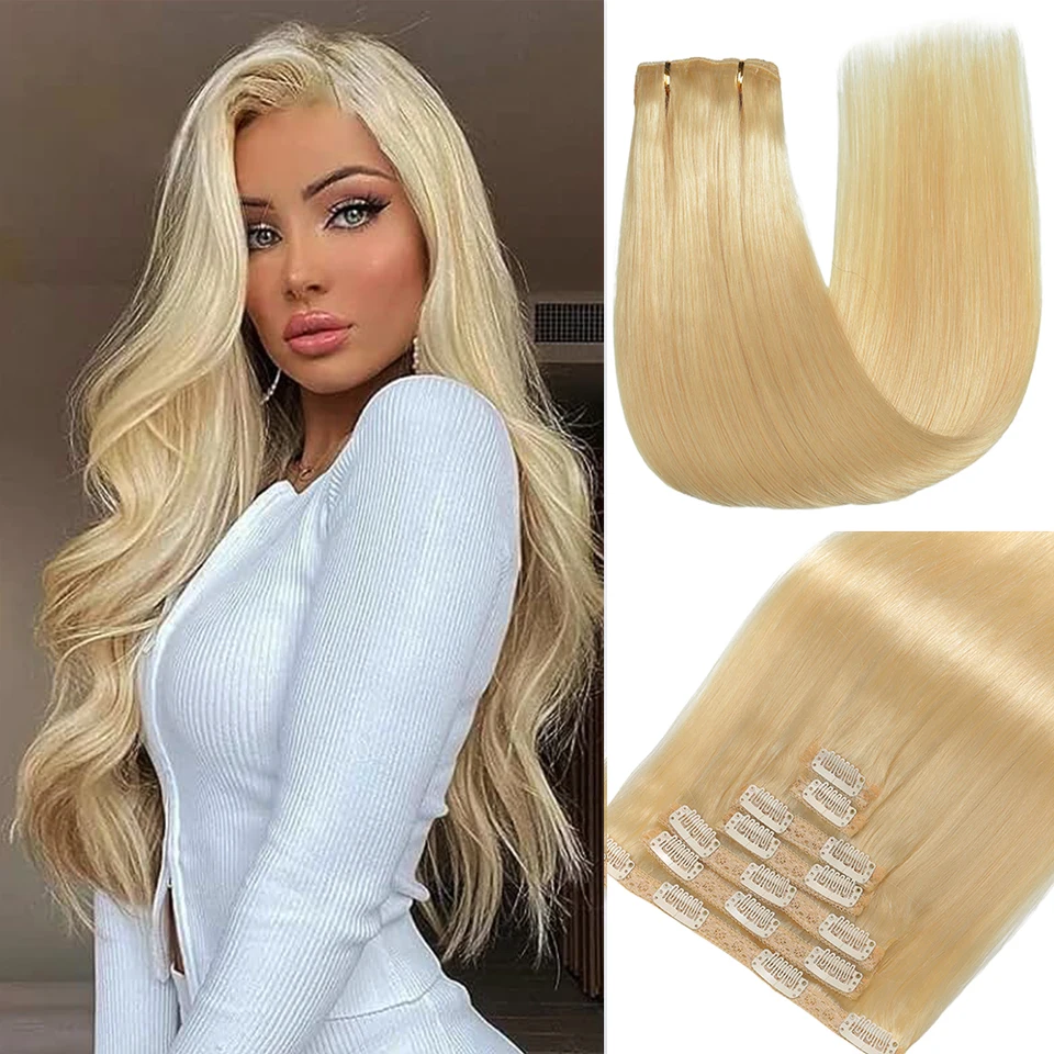 Showcoco Clip in Hair Extensions 7ks/Set Skin Otch Och